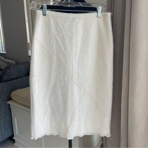 To the Max ivory fluffy knit Midi Pencil Skirt M
